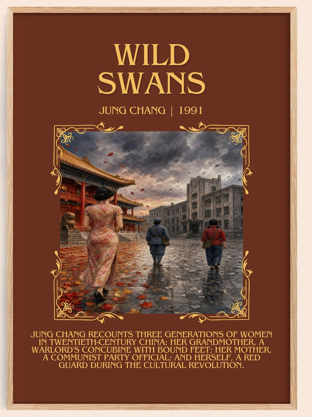 Wild Swans Minimalist Book Poster by Jung Chang – book poster