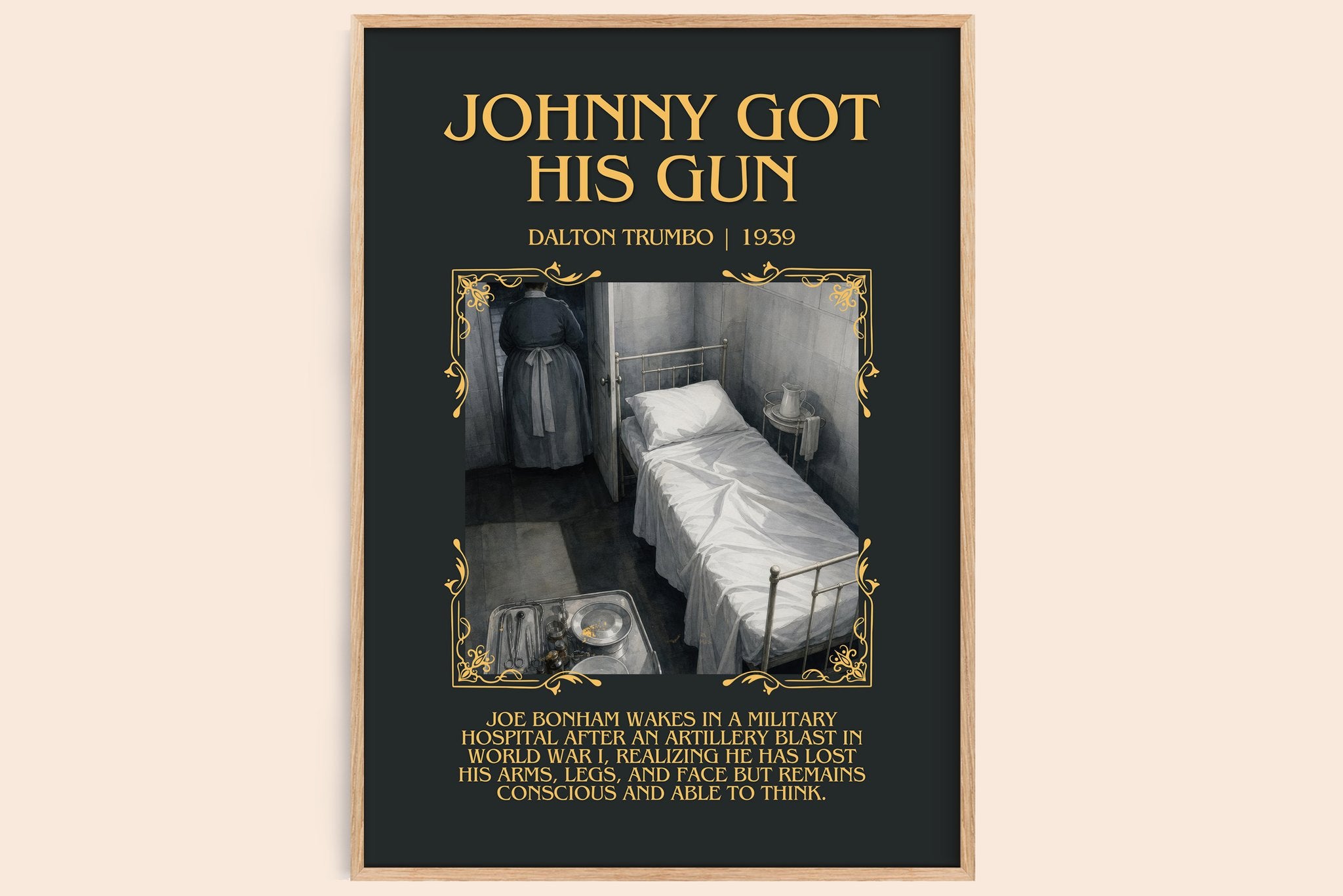Johnny Got His Gun Minimalist Book Poster by Dalton Trumbo