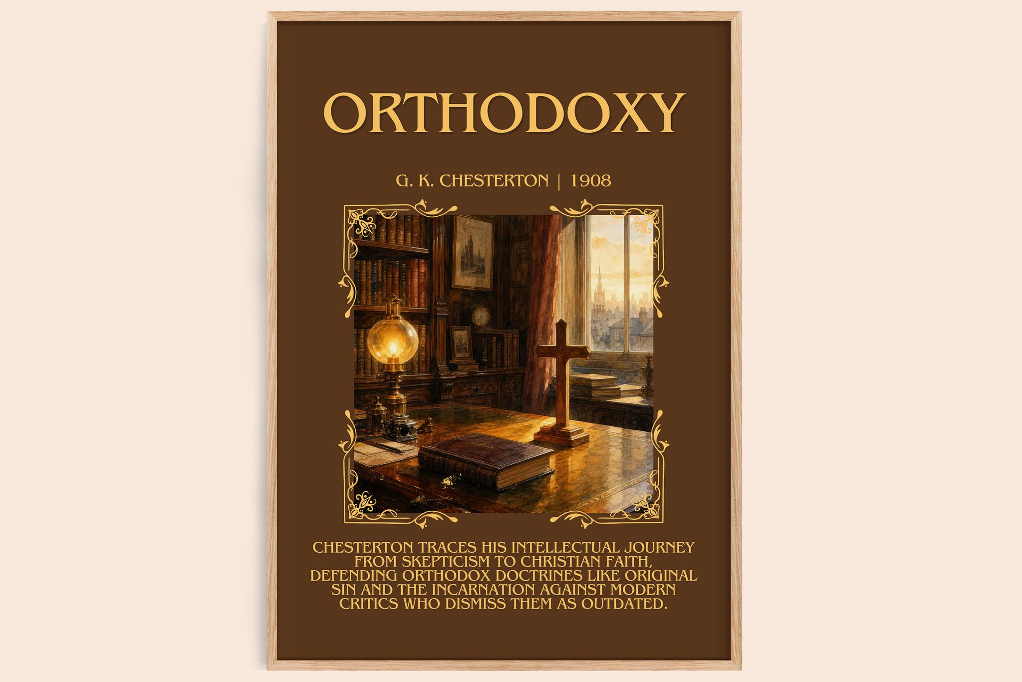 Orthodoxy Minimalist Book Poster by G. K. Chesterton