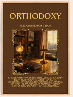 Orthodoxy Minimalist Book Poster by G. K. Chesterton – book poster