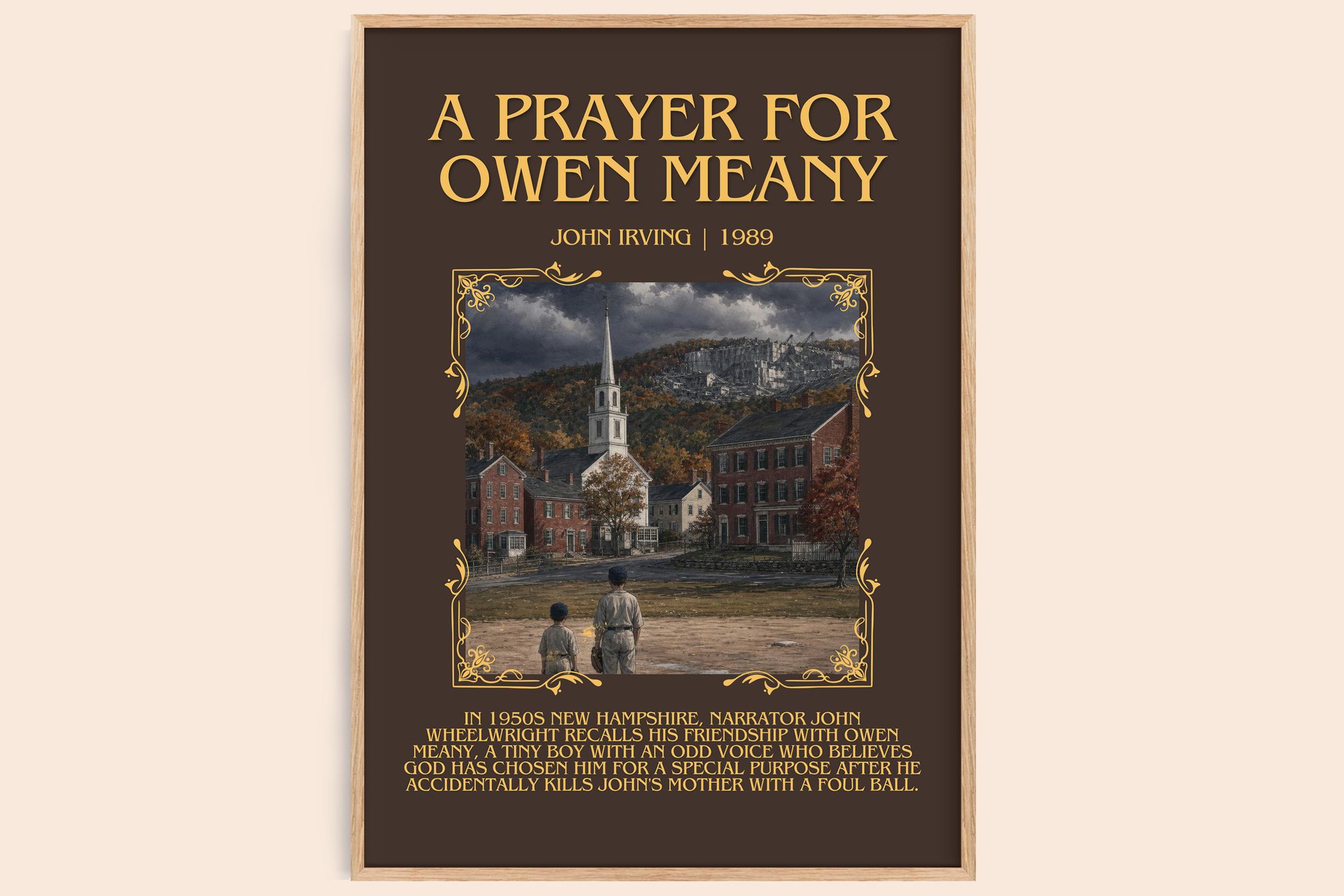 A Prayer for Owen Meany Minimalist Book Poster by John Irving
