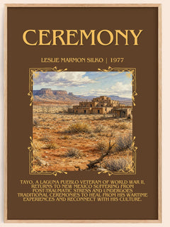 Ceremony Minimalist Book Poster by Leslie Marmon Silko – book poster