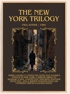 The New York Trilogy Minimalist Book Poster by Paul Auster – book poster