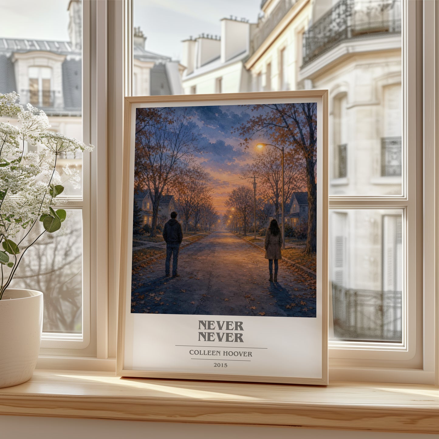 Never Never book cover poster colour and style options – Colleen Hoover book art
