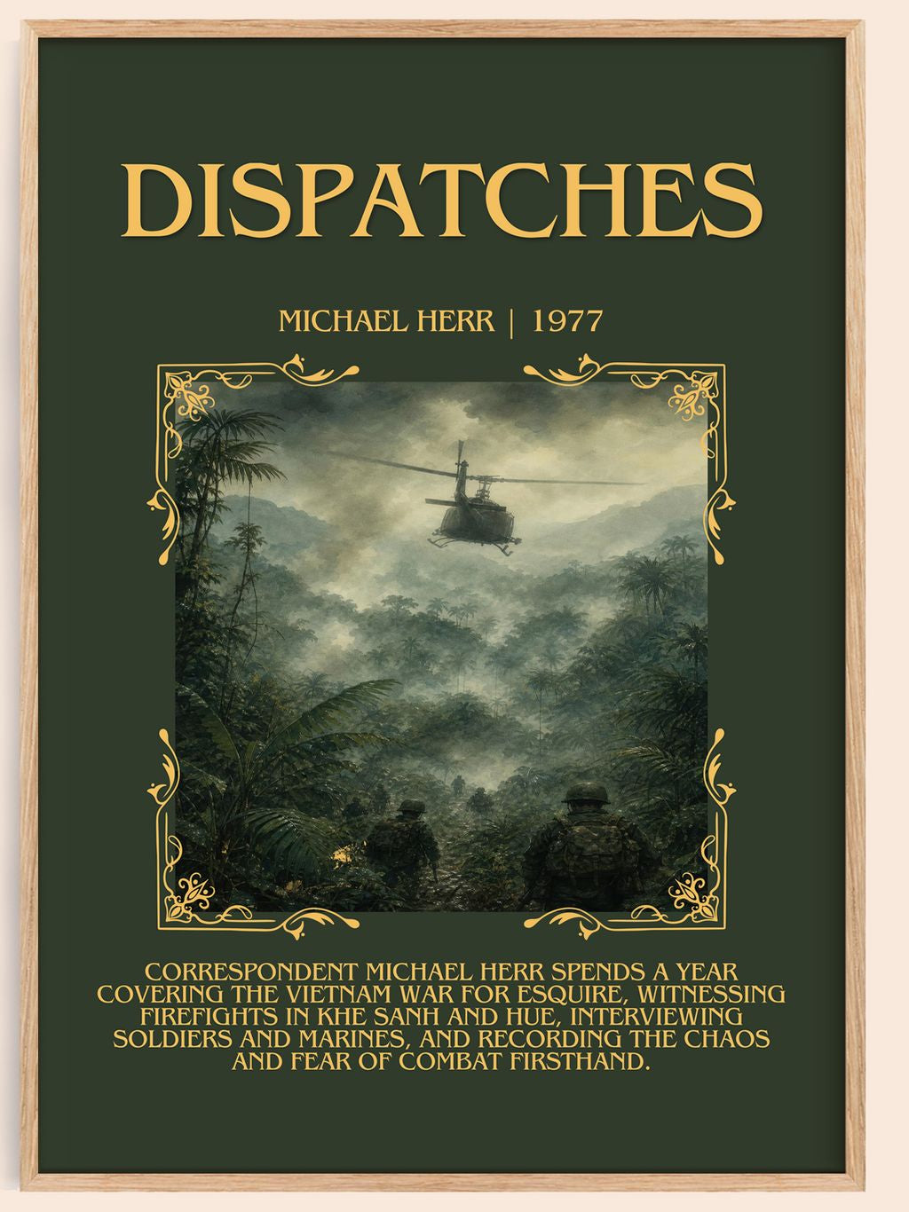 Dispatches Minimalist Book Poster by Michael Herr – book poster