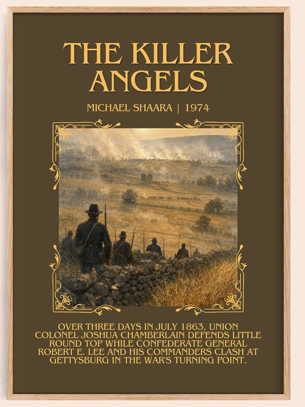 The Killer Angels Minimalist Book Poster by Michael Shaara – book poster