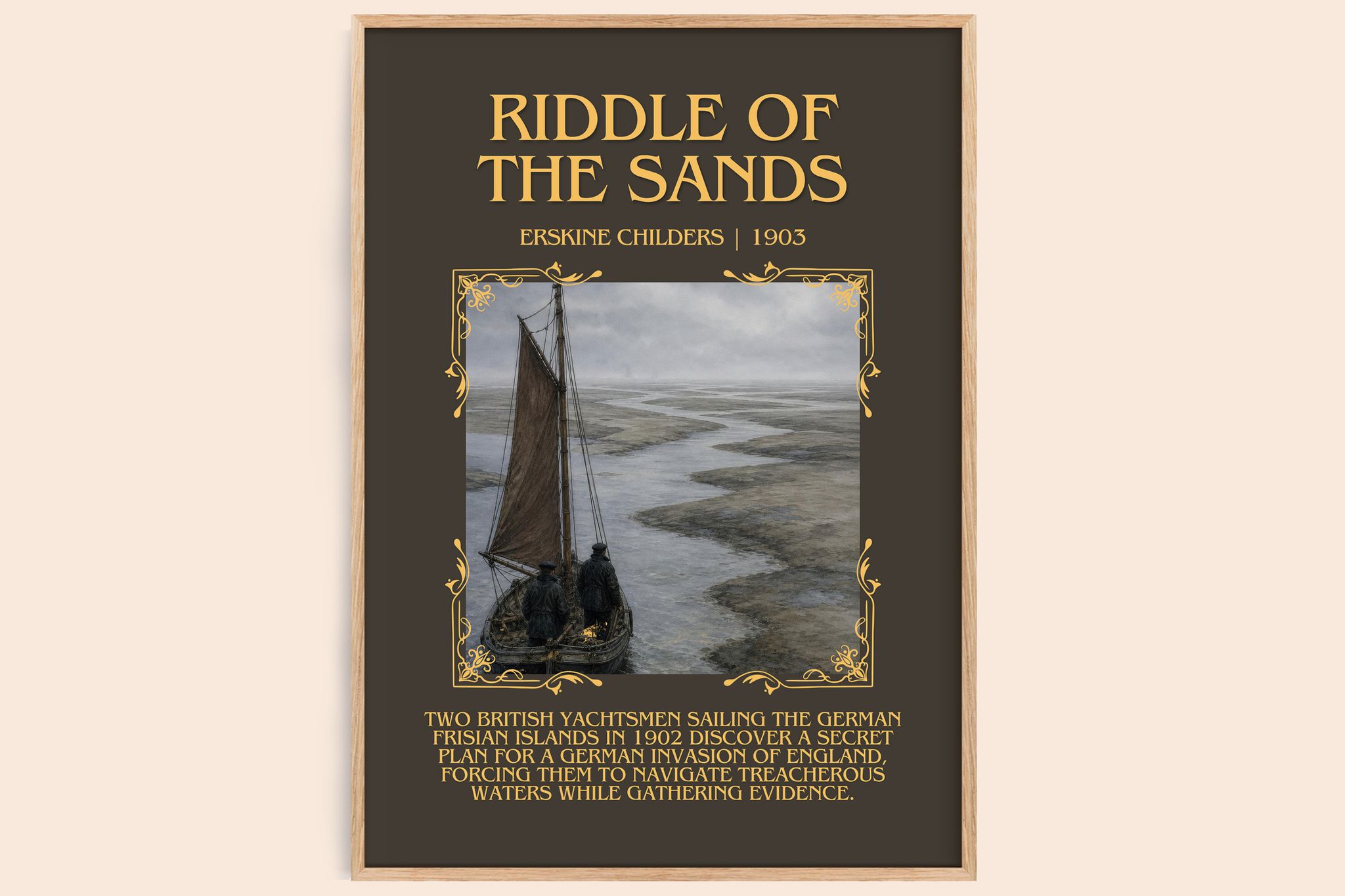 Riddle of the Sands Minimalist Book Poster by Erskine Childers