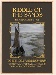 Riddle of the Sands Minimalist Book Poster by Erskine Childers – book poster