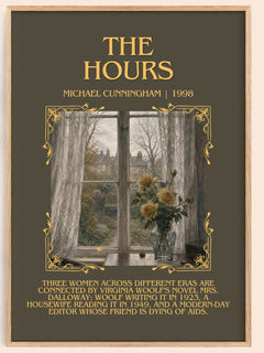 The Hours Minimalist Book Poster by Michael Cunningham – book poster