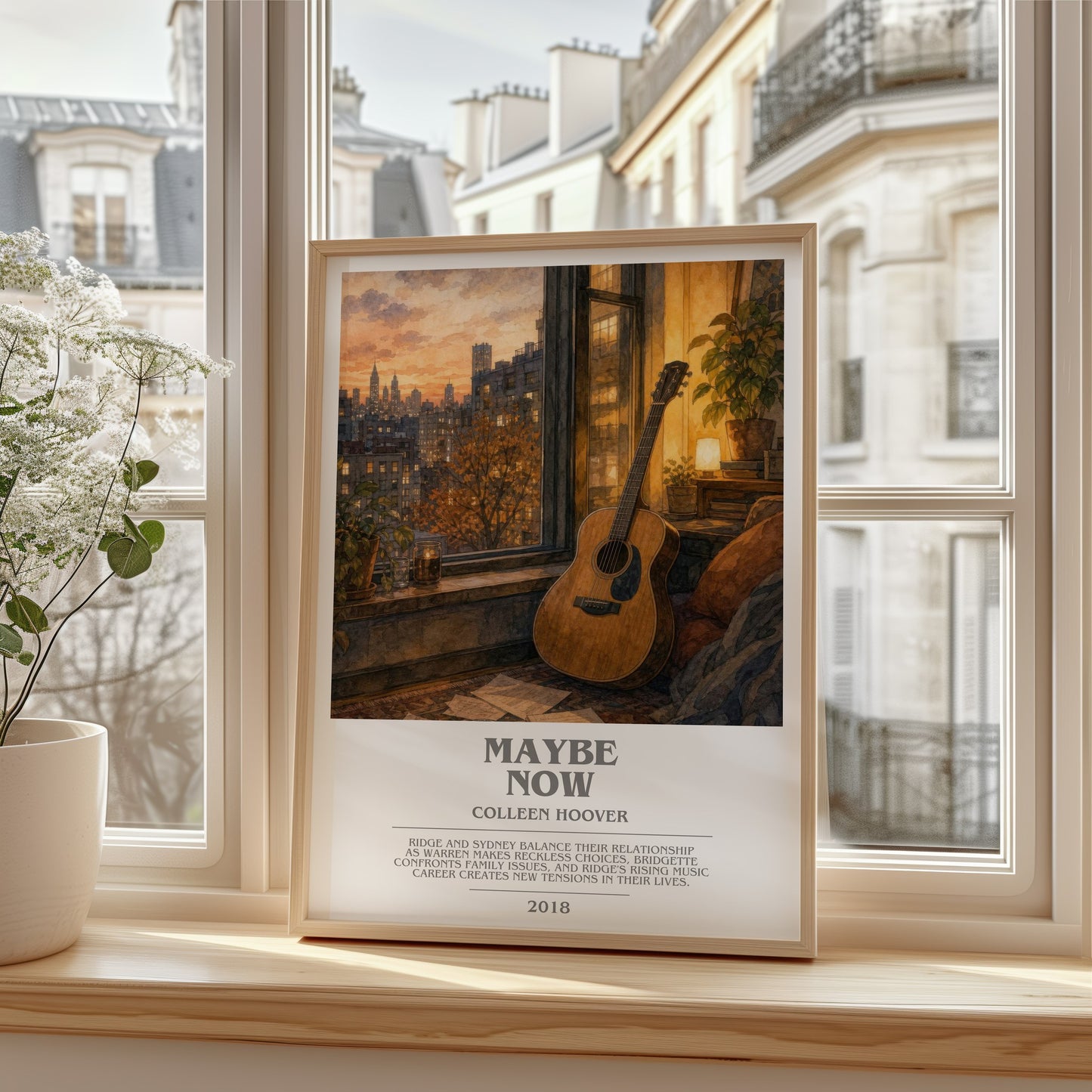 Maybe Now bookish poster colour and style options – Colleen Hoover book art