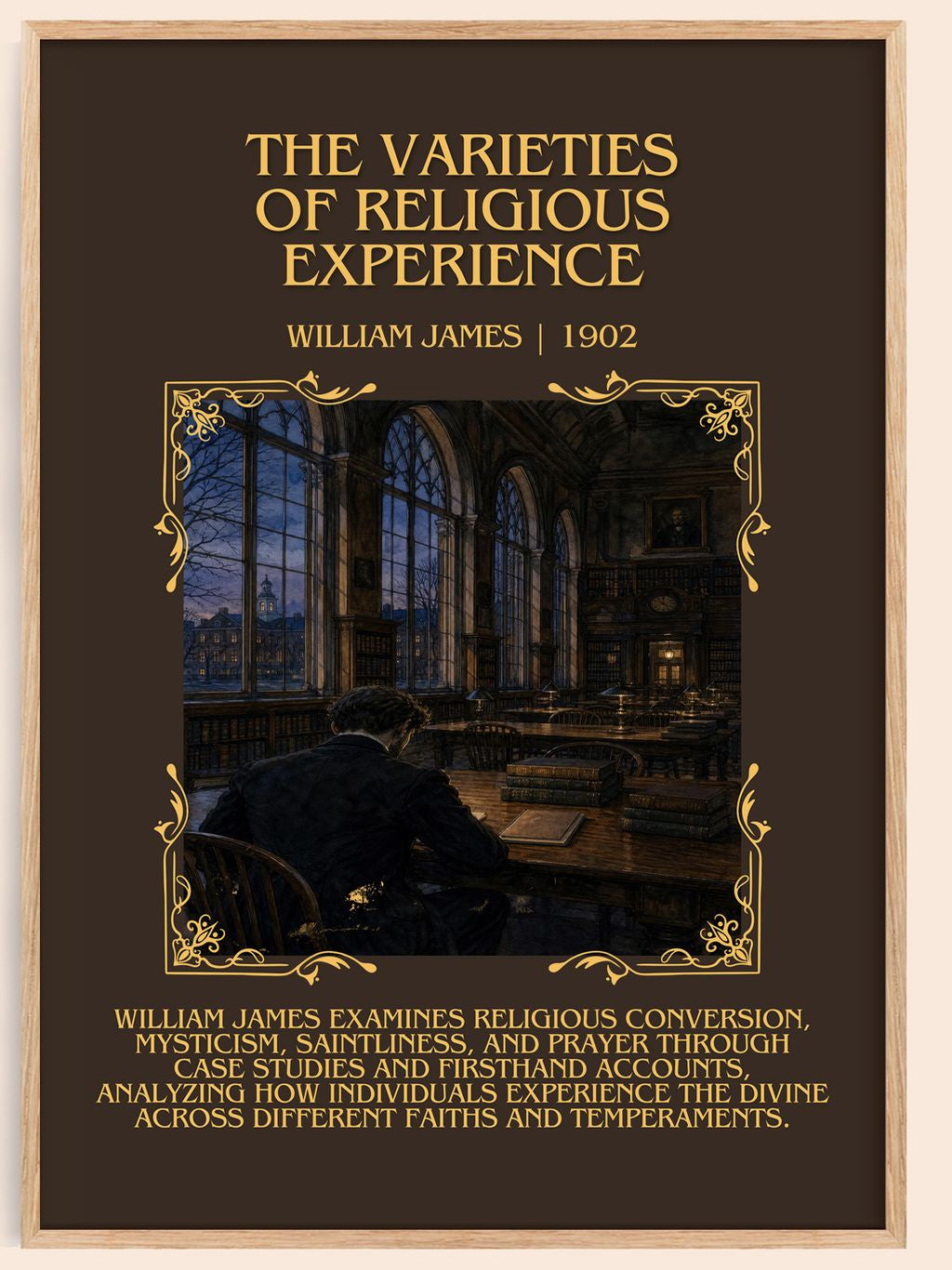Varieties of Religious Experience Minimalist Book Poster by W. James – book poster