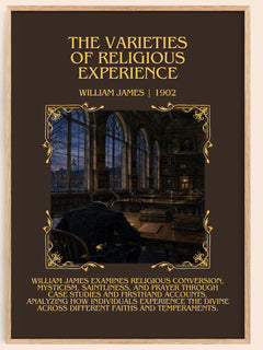 Varieties of Religious Experience Minimalist Book Poster by W. James – book poster