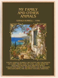 My Family And Other Animals Minimalist Book Poster by Gerald Durrell – book poster