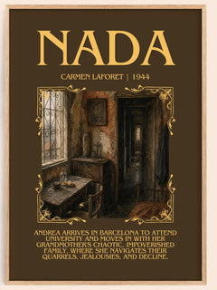 Nada Minimalist Book Poster by Carmen Laforet – book poster