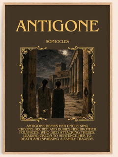 Antigone Minimalist Book Poster by Sophocles – book poster