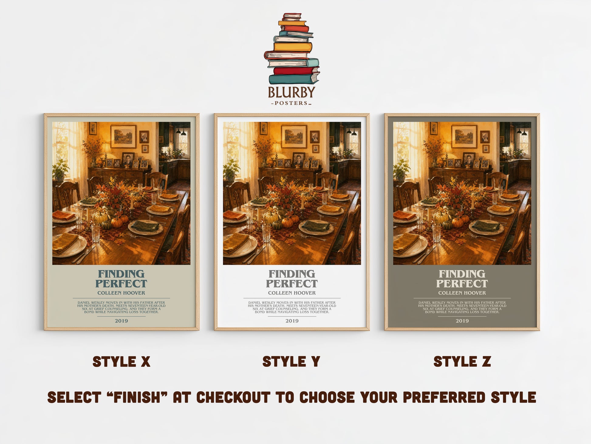 Finding Perfect bookish print in frame leaning in hallway – young adult wall art