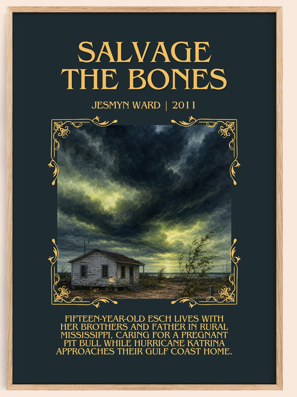 Salvage the Bones Minimalist Book Poster by Jesmyn Ward – book poster