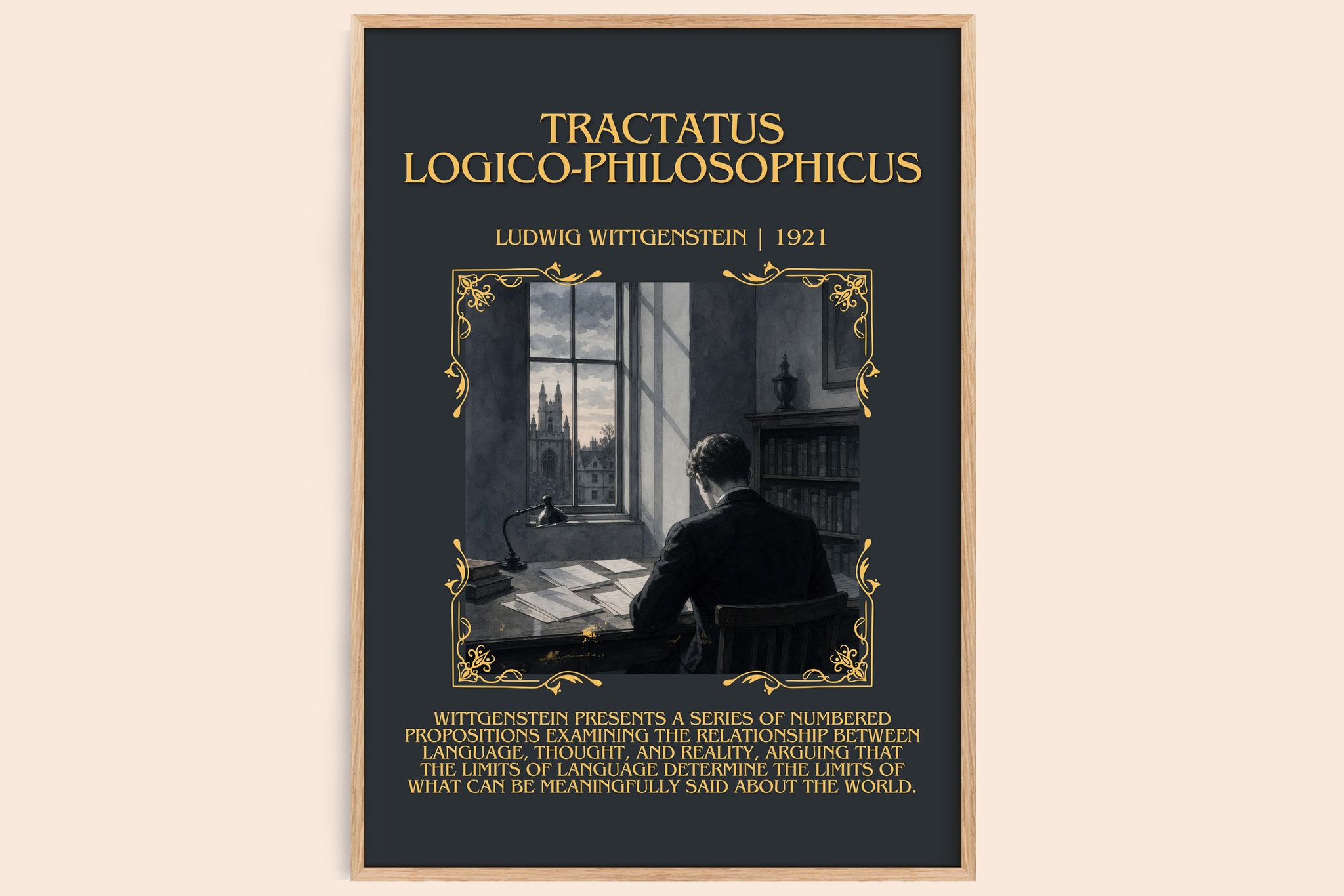 Tractatus Logico-Philosophicus Minimalist Book Poster by Ludwig Wittgenstein