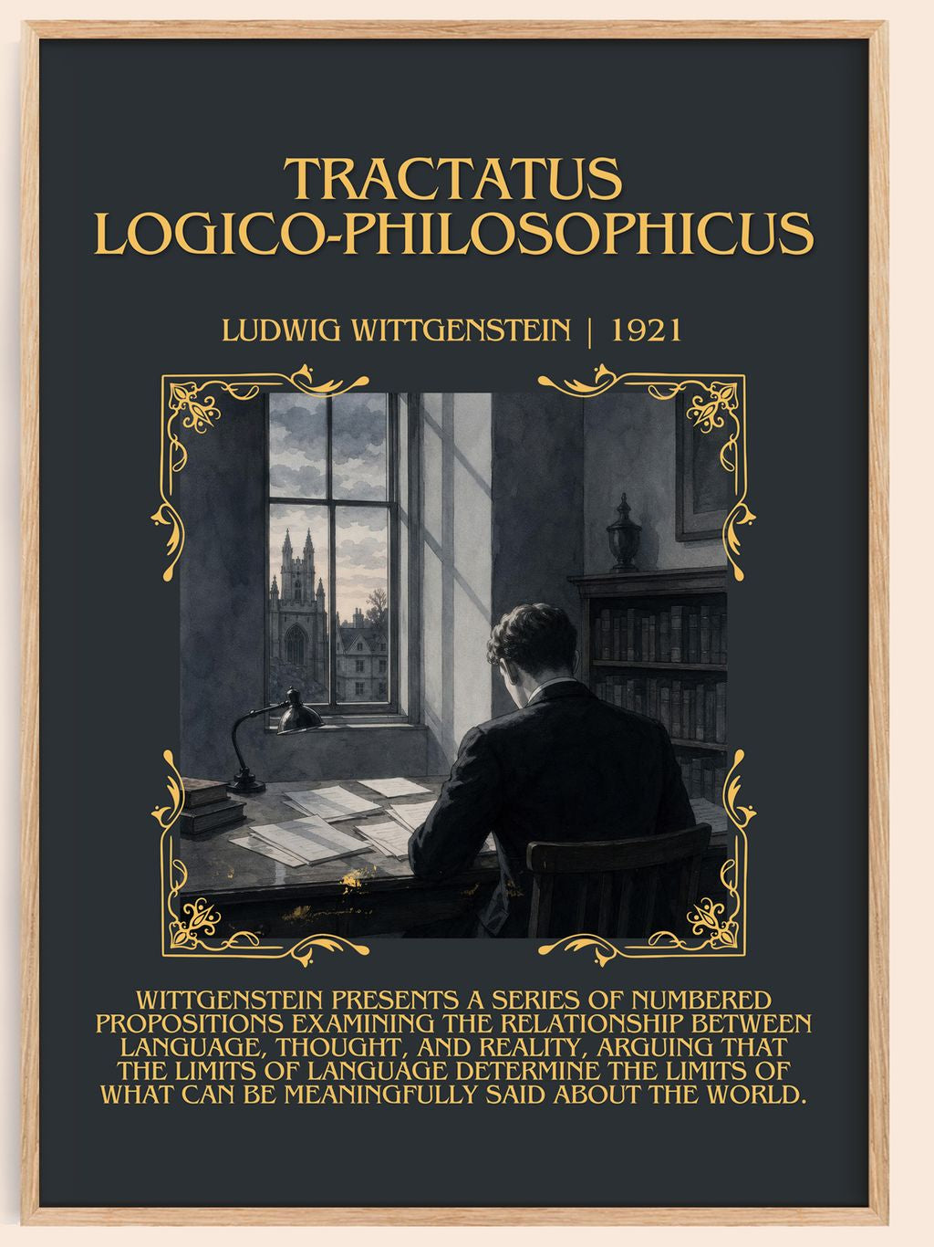 Tractatus Logico-Philosophicus Minimalist Book Poster by Ludwig Wittgenstein – book poster