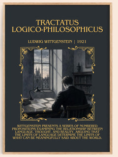 Tractatus Logico-Philosophicus Minimalist Book Poster by Ludwig Wittgenstein – book poster