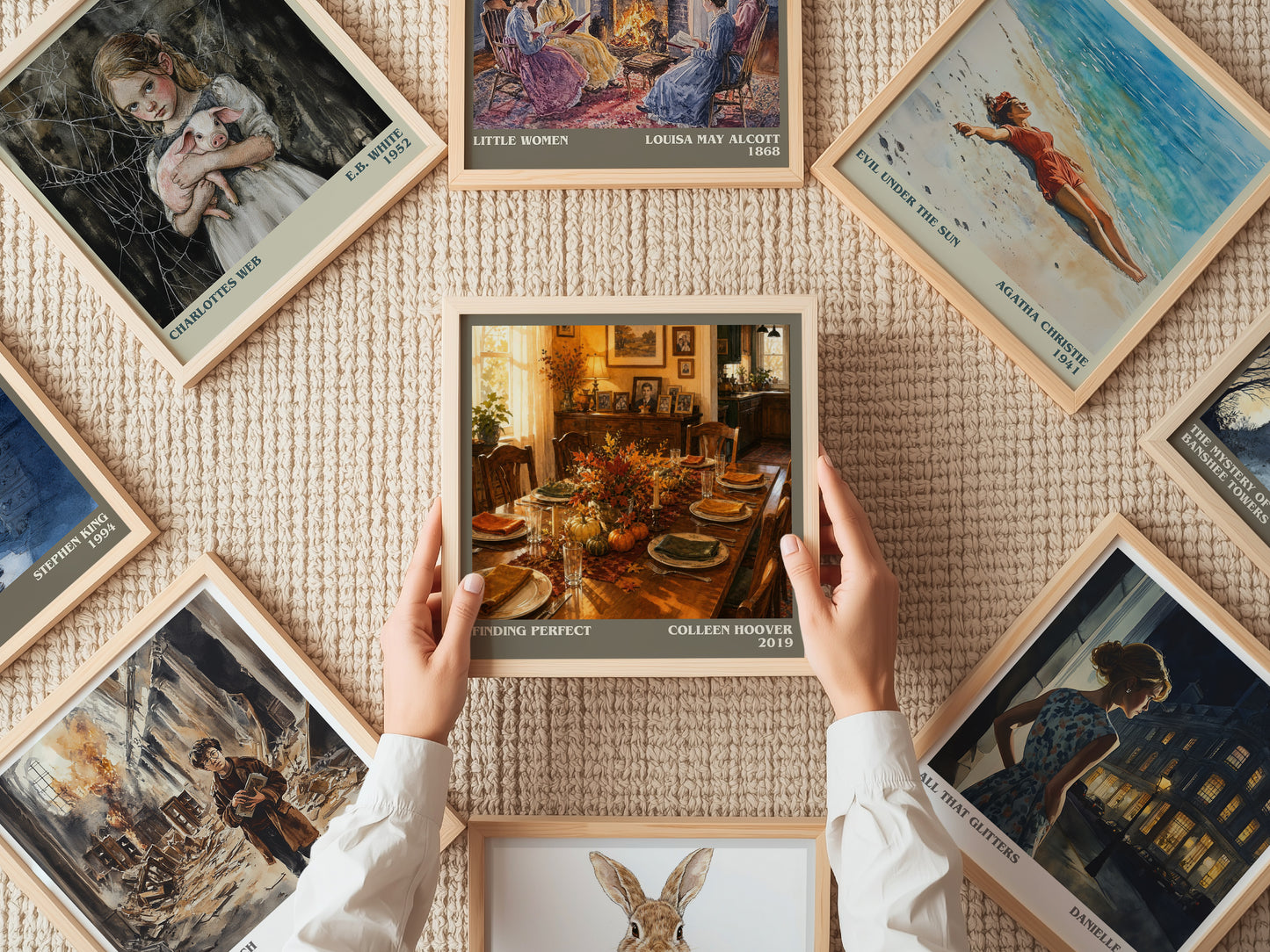 Finding Perfect literary book poster framed on wall – young adult wall art