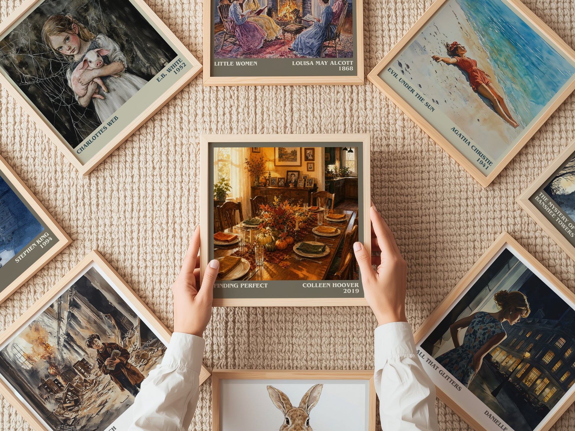 Finding Perfect literary book poster framed on wall – young adult wall art