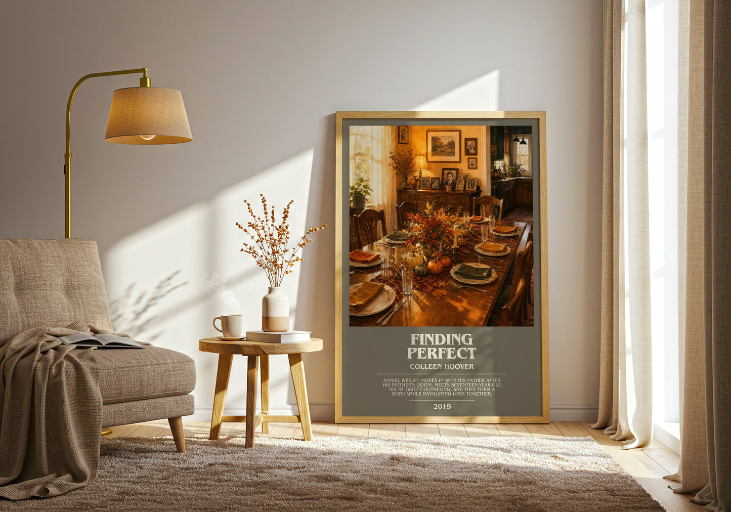 Finding Perfect bookish print on bookshelf – Colleen Hoover fan gift