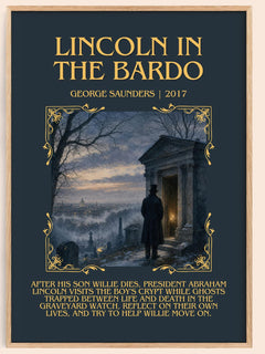 Lincoln in the Bardo Minimalist Book Poster by George Saunders – book poster
