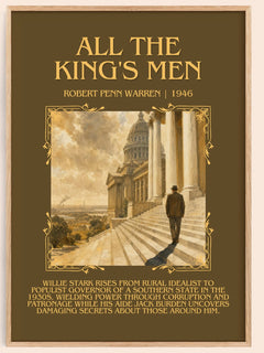 All the King's Men Minimalist Book Poster by Robert Penn Warren – book poster