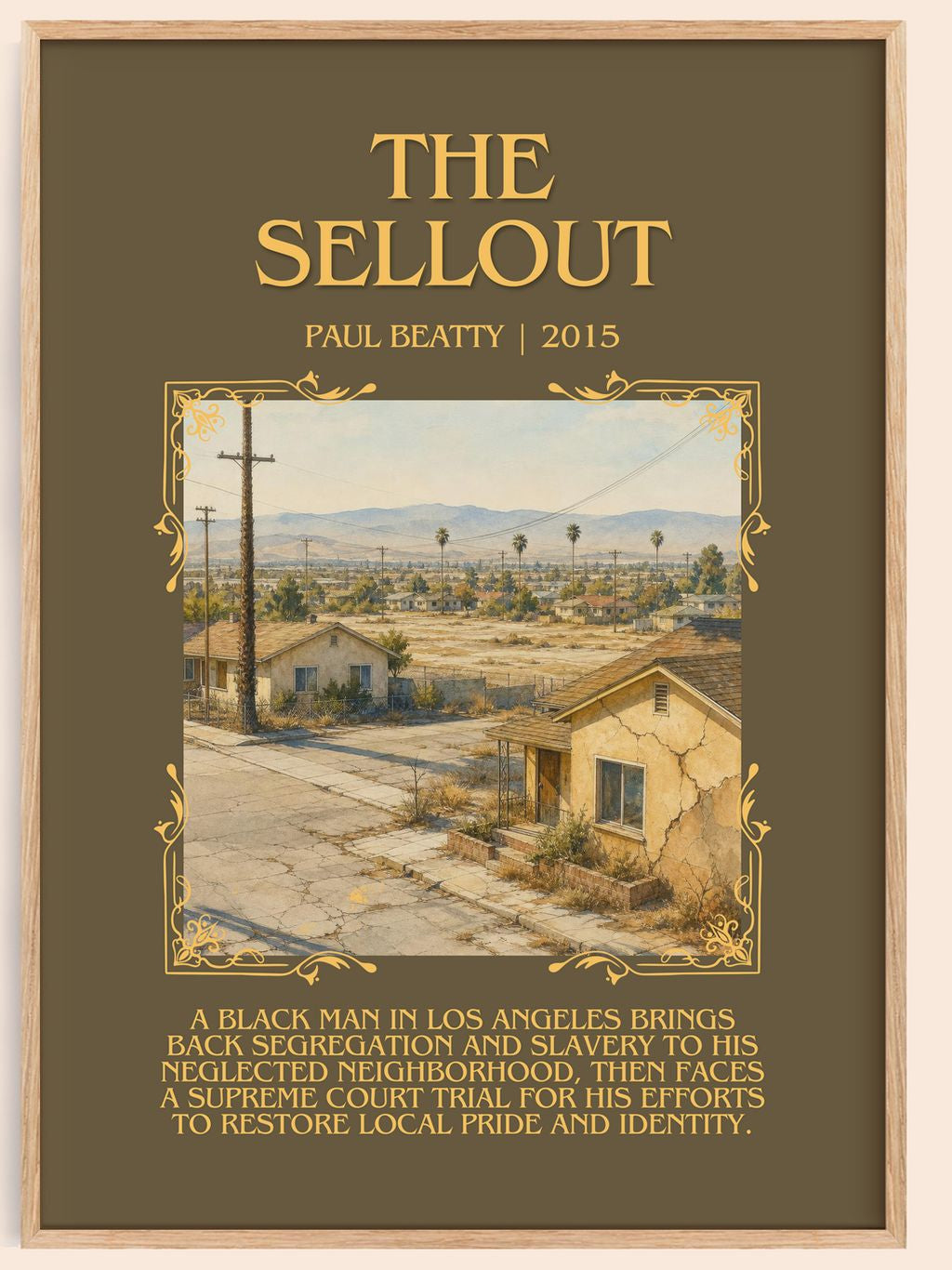 The Sellout Minimalist Book Poster by Paul Beatty – book poster