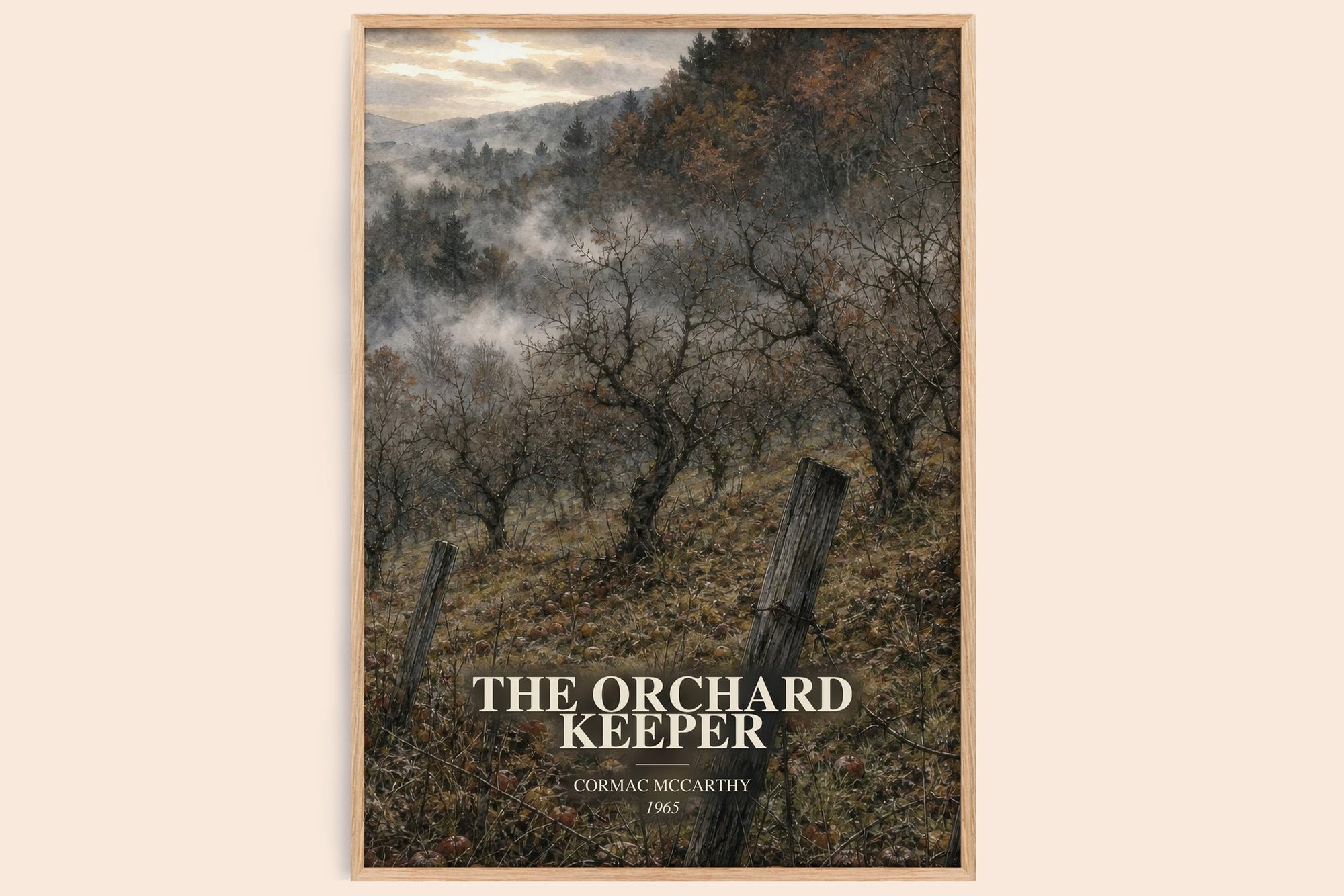 The Orchard Keeper watercolour book poster by Cormac Mccarthy – framed literary art print
