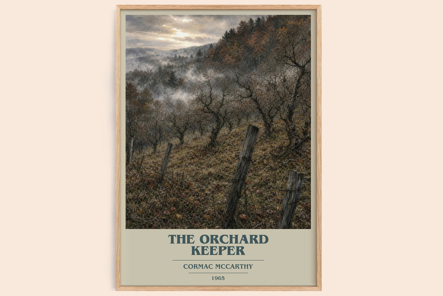 The Orchard Keeper book cover book poster by Cormac Mccarthy – framed literary art print
