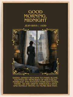 Good Morning, Midnight Minimalist Book Poster by Jean Rhys – book poster
