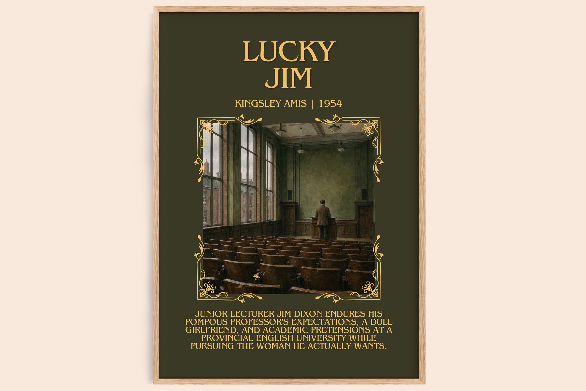 Lucky Jim Minimalist Book Poster by Kingsley Amis