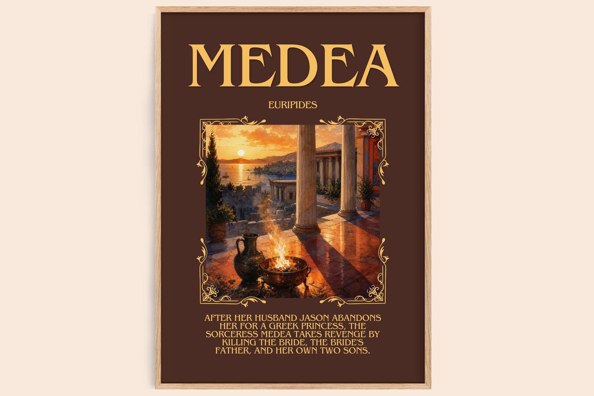 Medea Minimalist Book Poster by Euripides