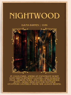 Nightwood Minimalist Book Poster by Djuna Barnes – book poster