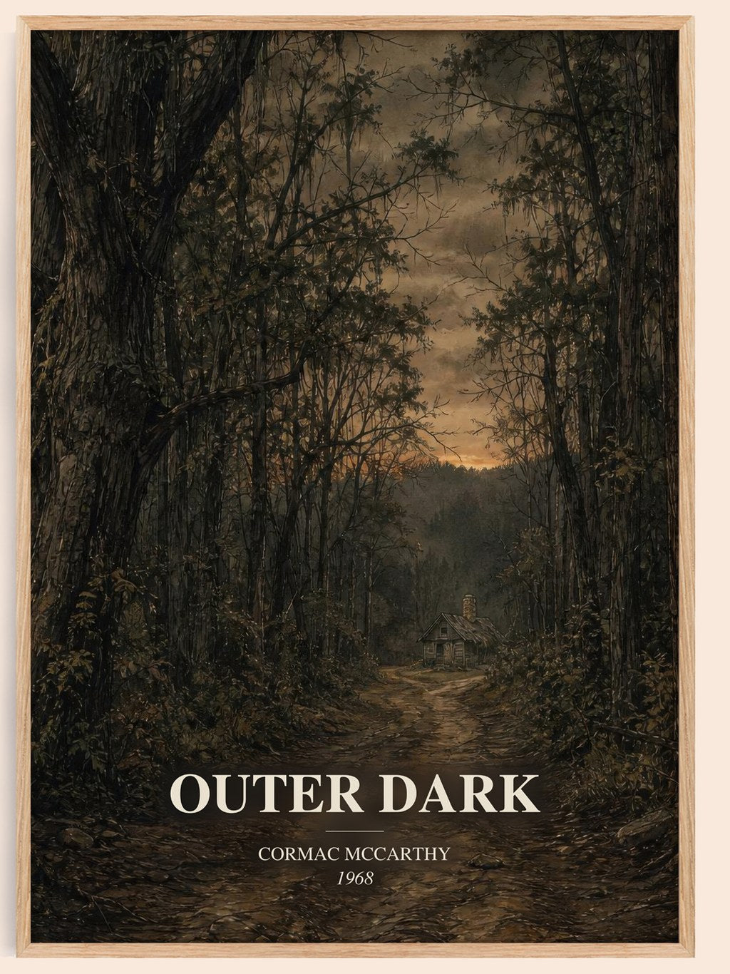 Outer Dark watercolour book poster by Cormac Mccarthy – framed literary art print