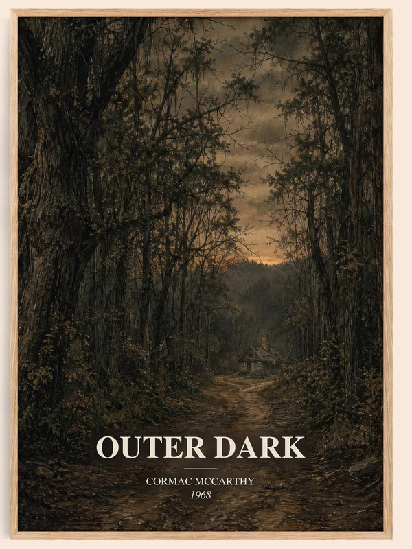 Outer Dark watercolour book poster by Cormac Mccarthy – framed literary art print
