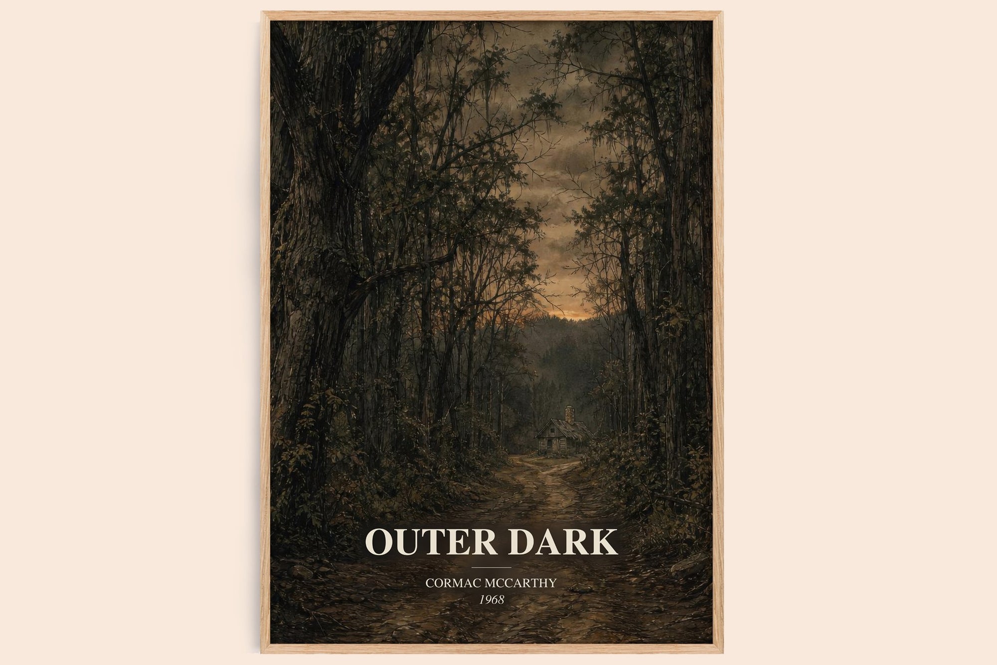 Outer Dark watercolour book poster by Cormac Mccarthy – framed literary art print