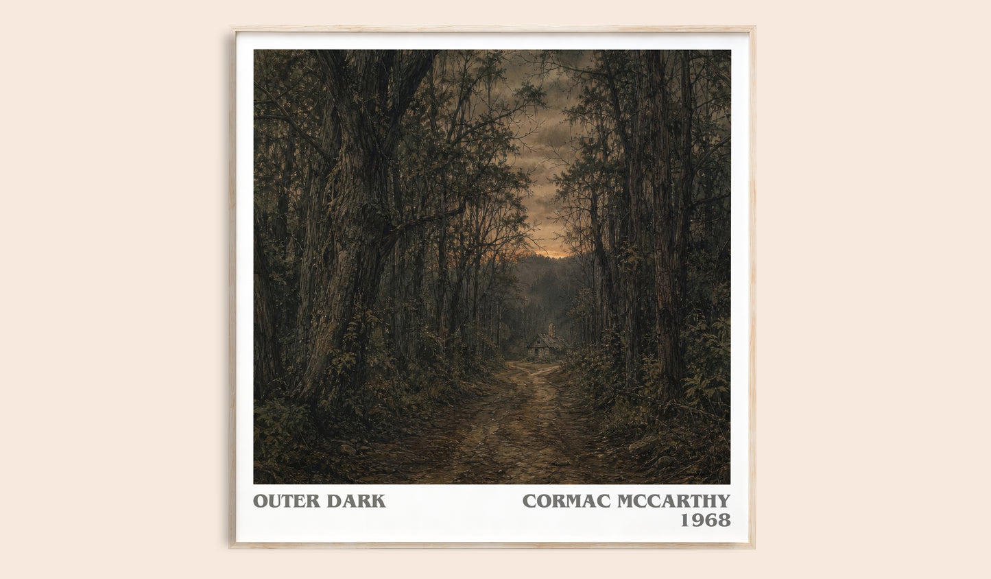 Outer Dark literary book poster by Cormac Mccarthy – framed literary art print