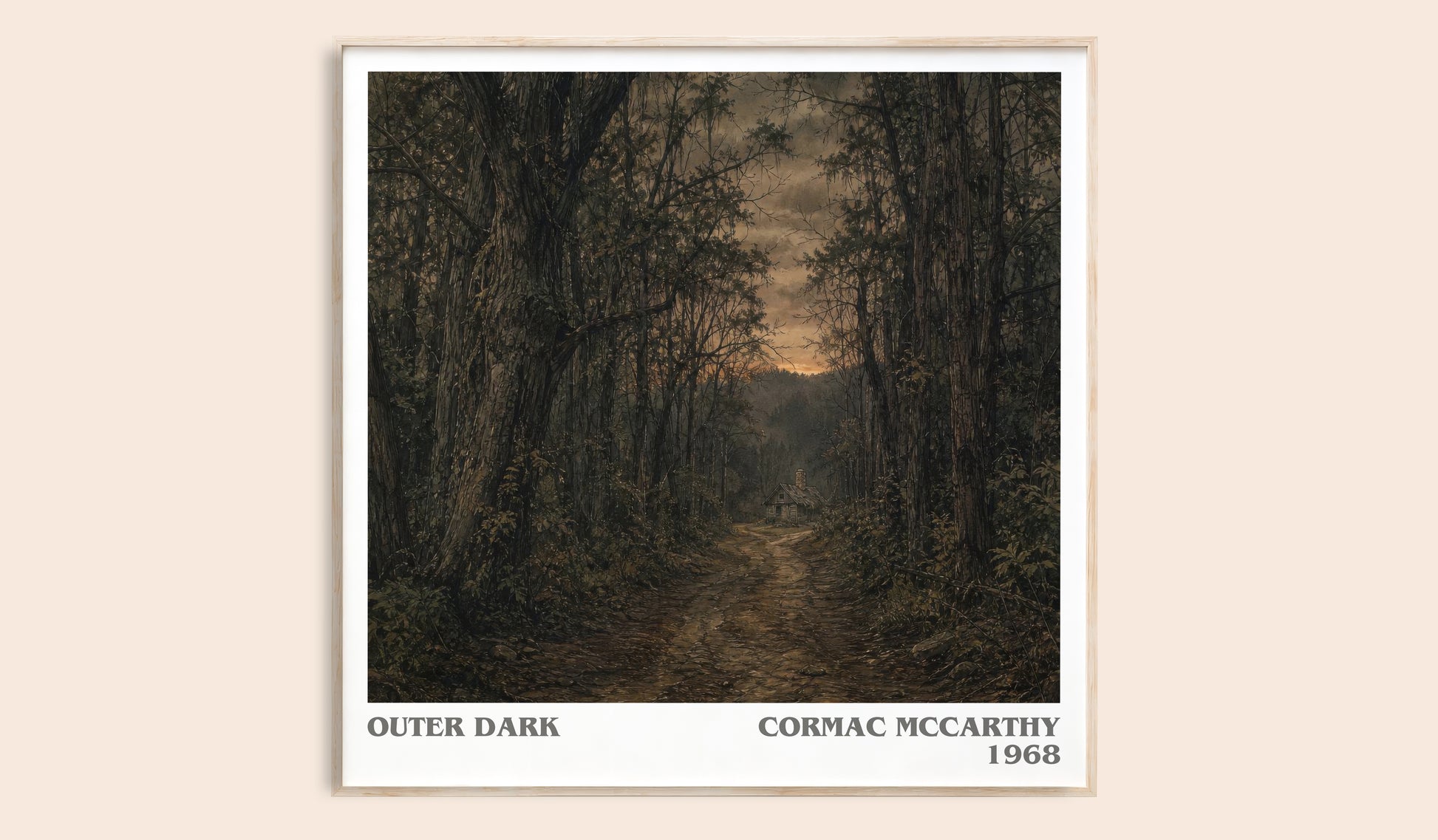 Outer Dark literary book poster by Cormac Mccarthy – framed literary art print