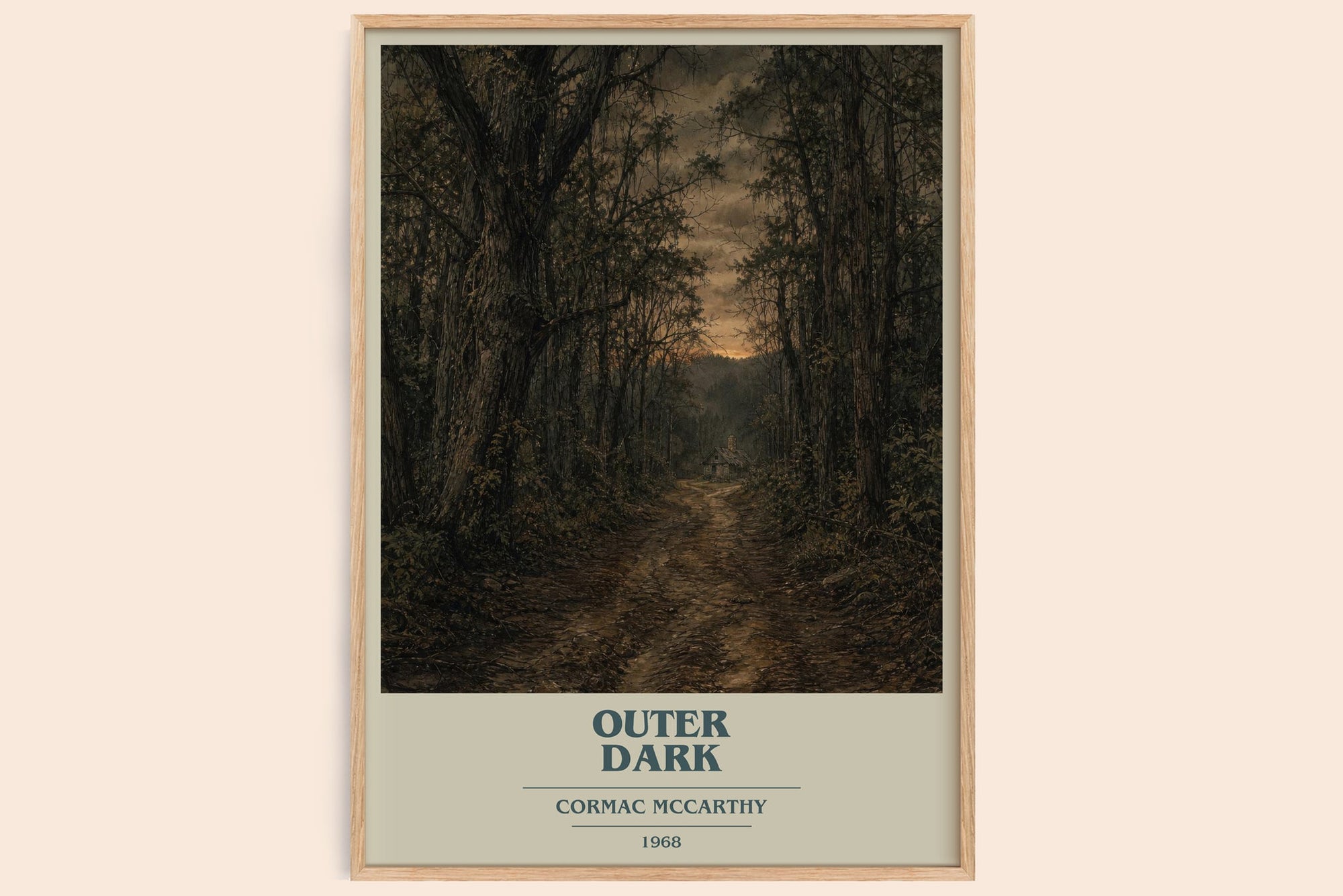 Outer Dark book cover book poster by Cormac Mccarthy – framed literary art print