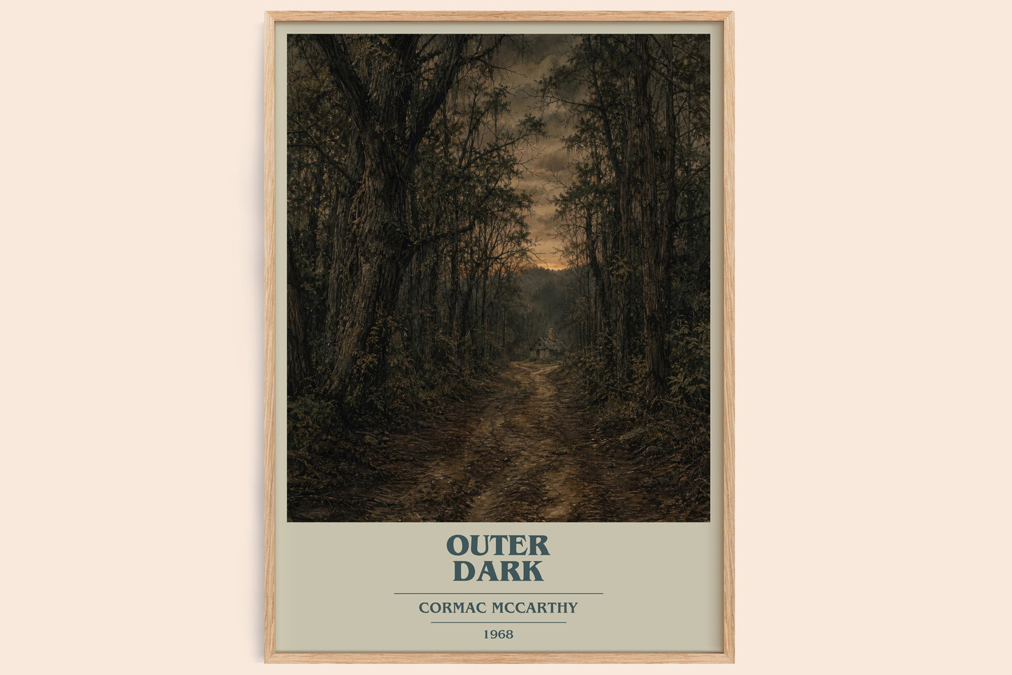 Outer Dark book cover book poster by Cormac Mccarthy – framed literary art print