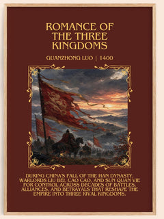 Romance of the Three Kingdoms Minimalist Book Poster by Guanzhong Luo – book poster