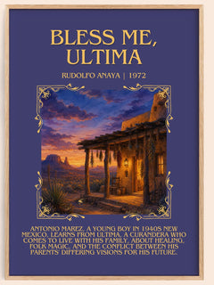 Bless Me, Ultima Minimalist Book Poster by Rudolfo Anaya – book poster