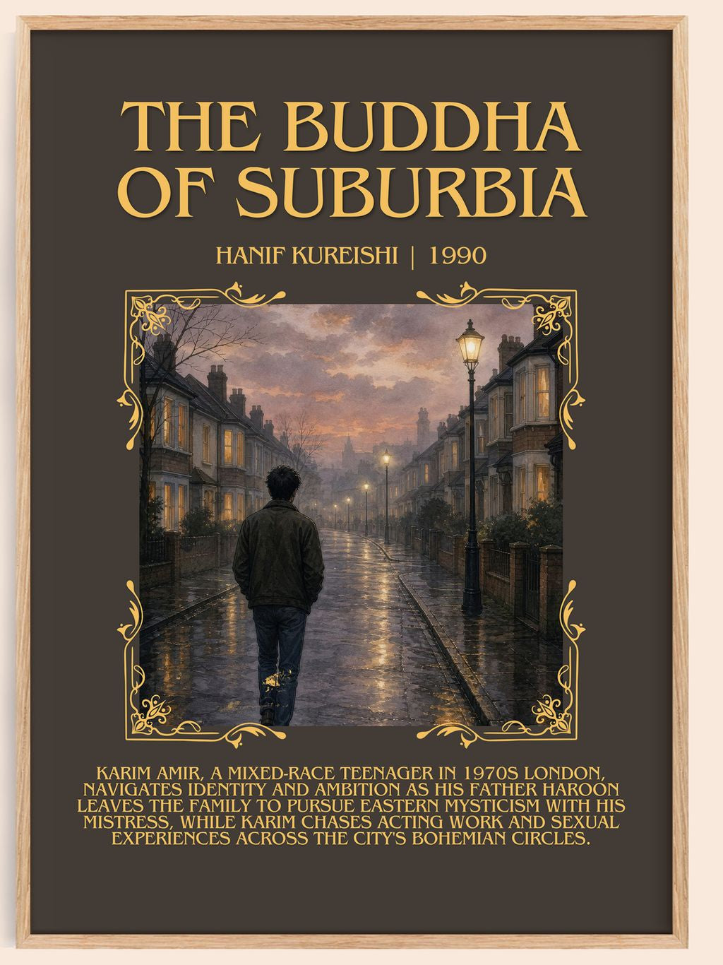 The Buddha of Suburbia Minimalist Book Poster by Hanif Kureishi – book poster