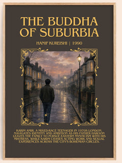 The Buddha of Suburbia Minimalist Book Poster by Hanif Kureishi – book poster
