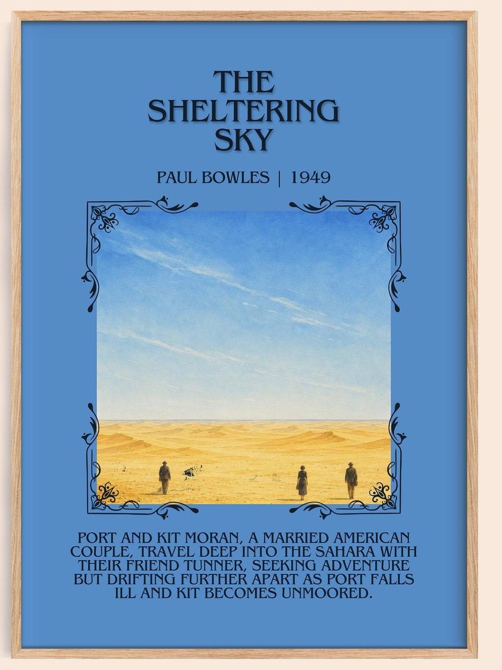 The Sheltering Sky Minimalist Book Poster by Paul Bowles – book poster