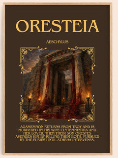 Oresteia Minimalist Book Poster by Aeschylus – book poster