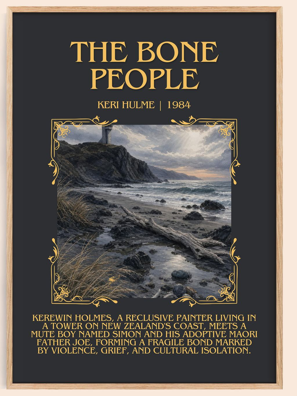 The Bone People Minimalist Book Poster by Keri Hulme – book poster
